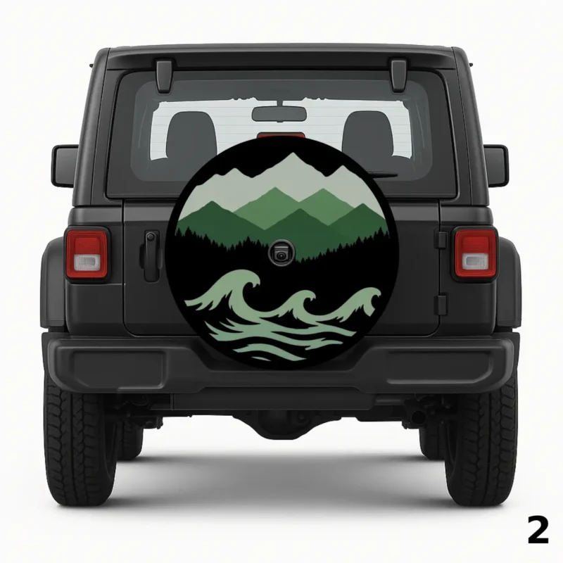 Green Tides And Spare Tire Cover