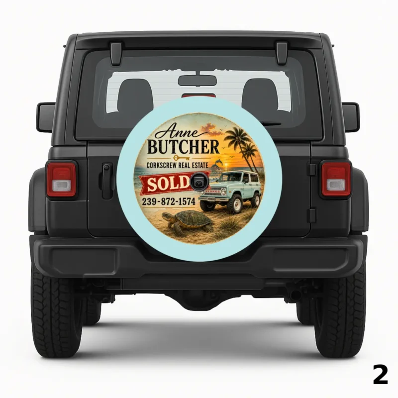 Robins Egg Blue Bronco Spare Tire Cover