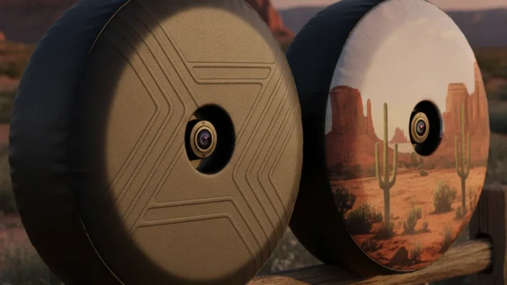 Tire Covers With Center Camera Hole Openings: Keep Your Camera Clear and Your Design Intact
