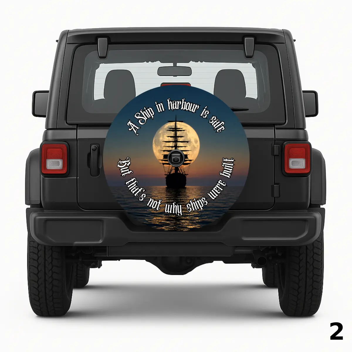 =A Ship in Harbour Spare Tire Cover
