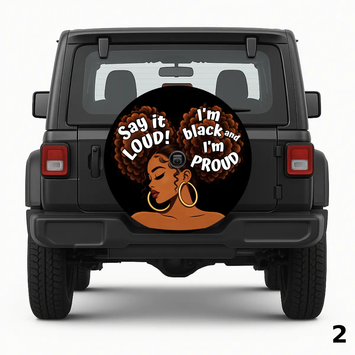 =African Woman Spare Tire Cover