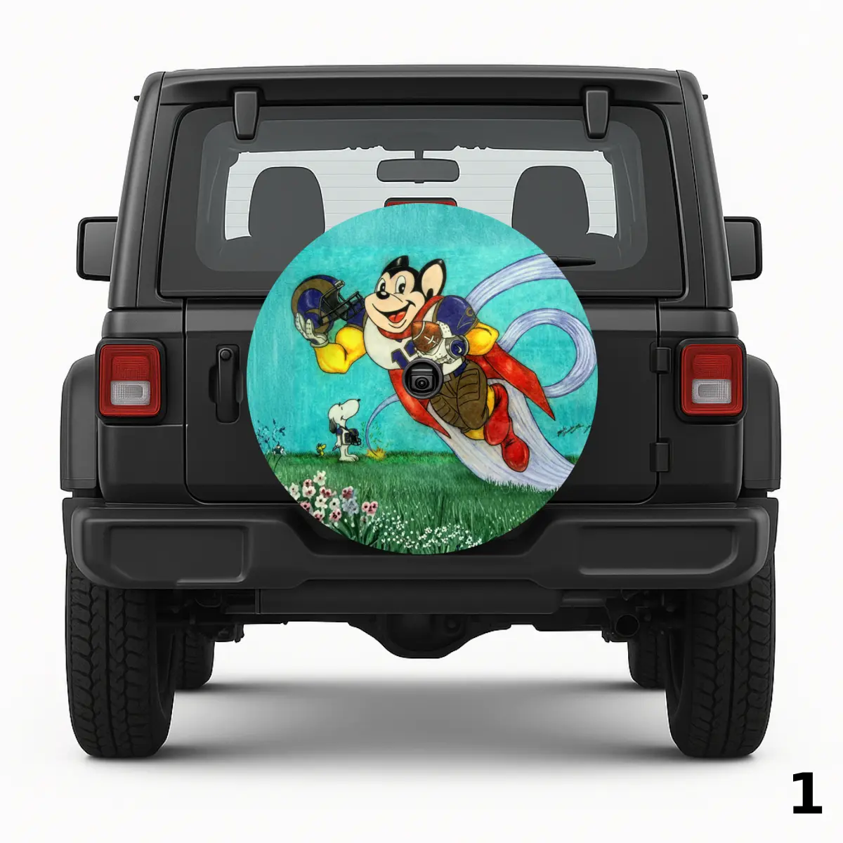 =American Football Snoopy Spare Tire Cover