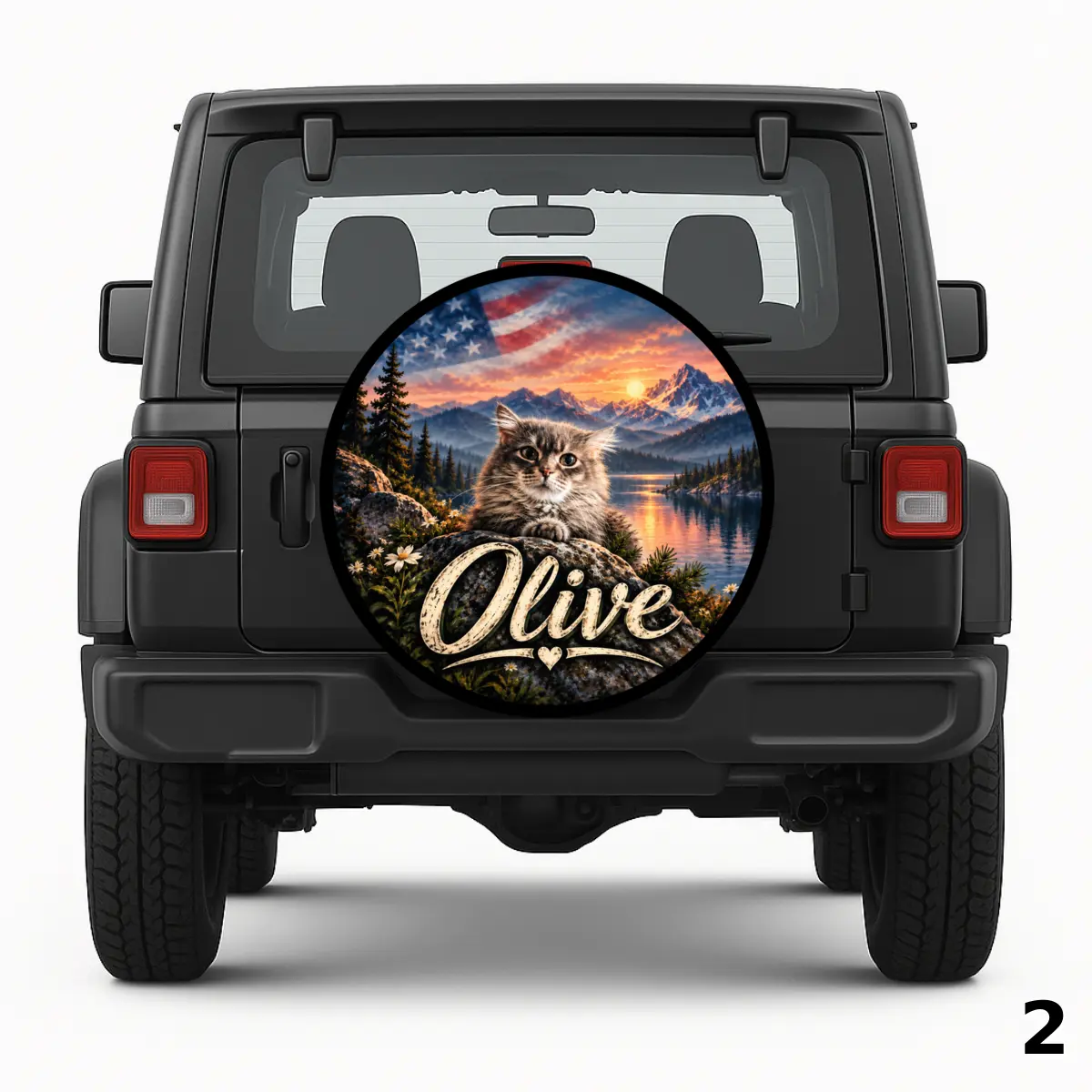 =Americana Mountains Spare Tire Cover