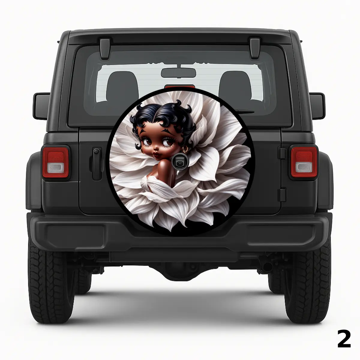 =Betty Boop Flower Spare Tire Cover
