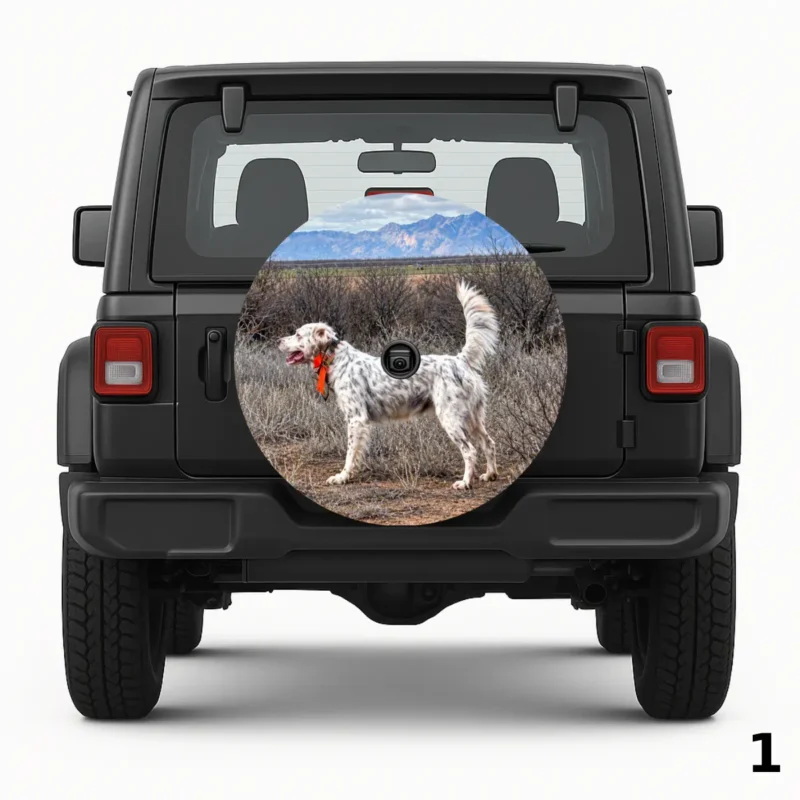 =Bird Dog With Mountains Spare Tire Cover