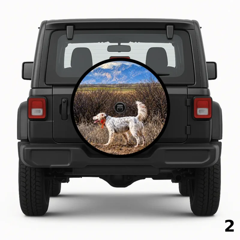 =Bird Dog With Mountains Spare Tire Cover