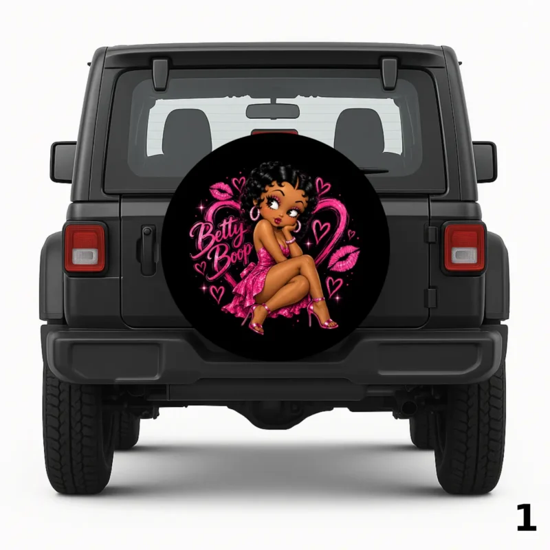 =Black Betty Boop Spare Tire Cover