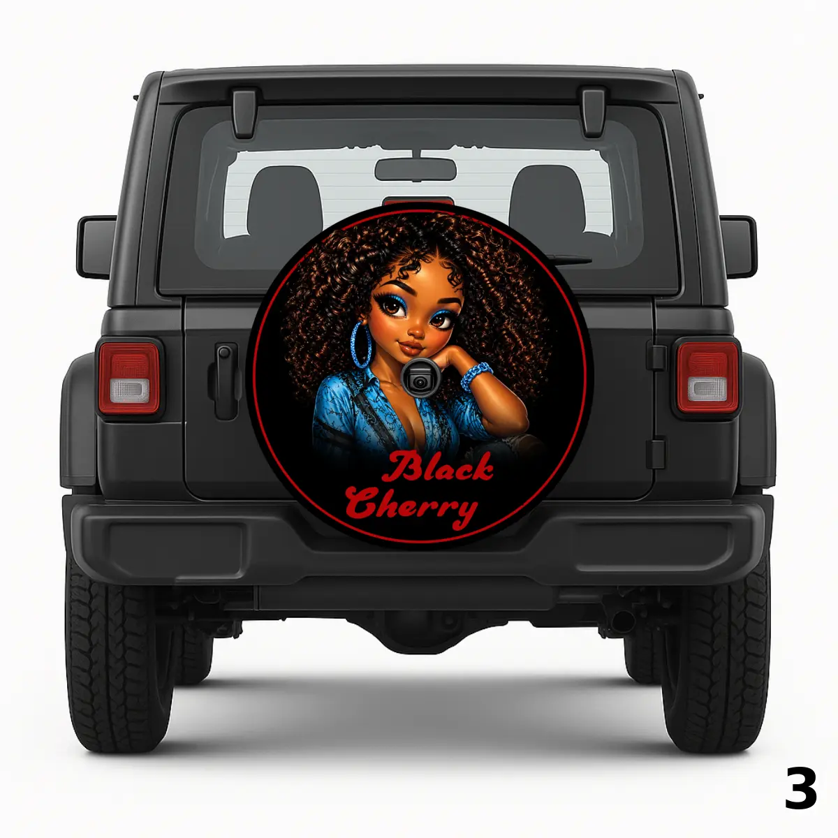 =Black Cherry Spare Tire Cover