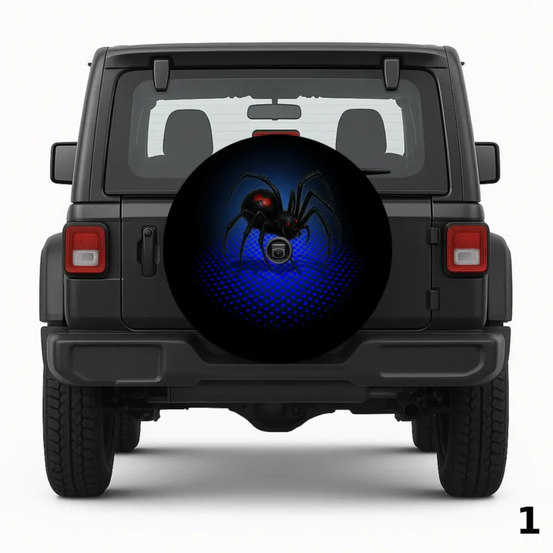 =Black Widow Design Spare Tire Cover