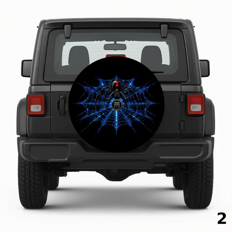 =Black Widow Design Spare Tire Cover