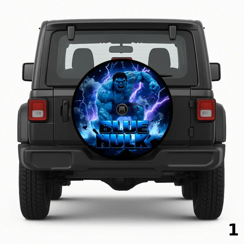 =Blue Hulk Spare Tire Cover