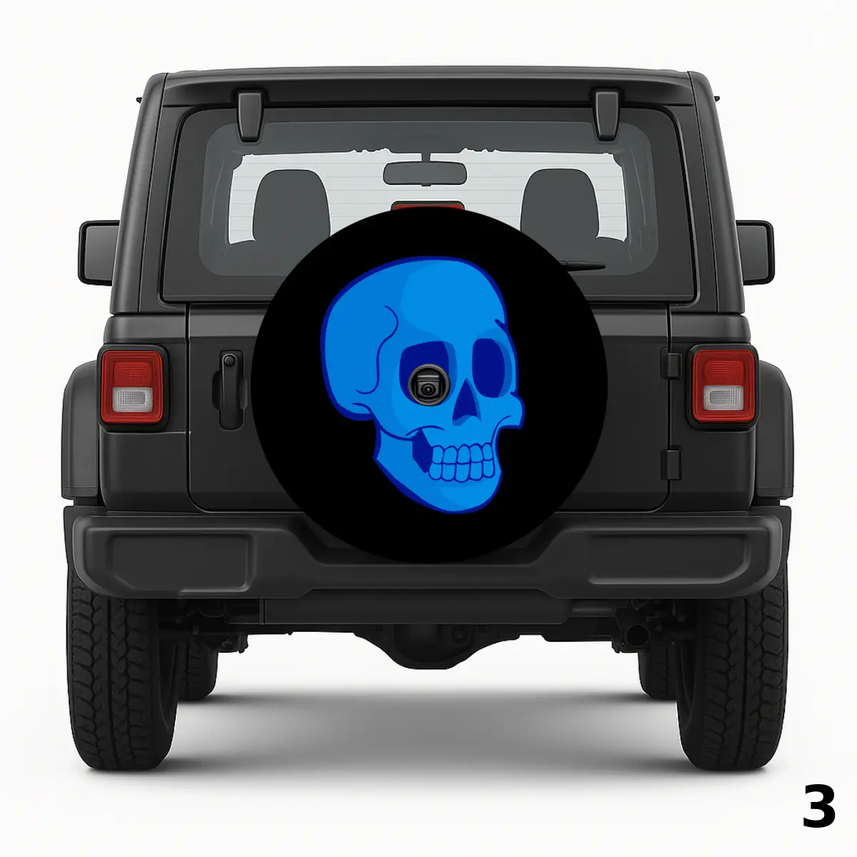 =Blue Skull Spare Tire Cover