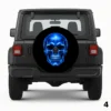=Blue Skull Spare Tire Cover
