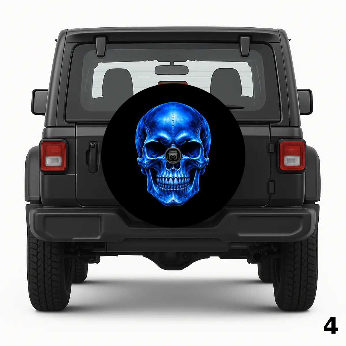 =Blue Skull Spare Tire Cover