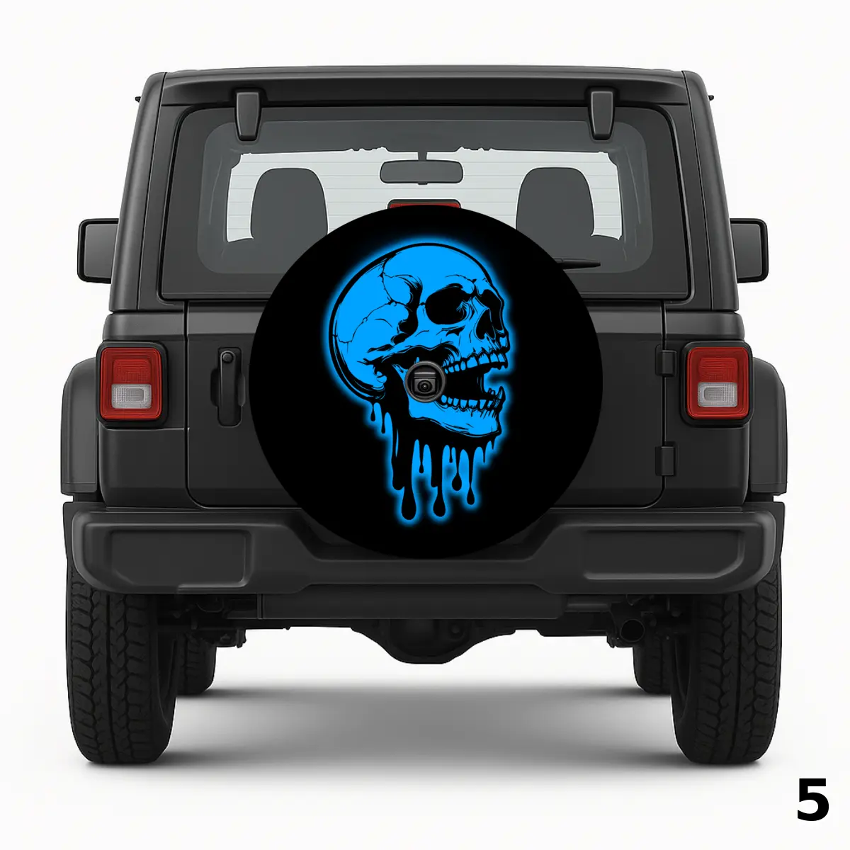 =Blue Skull Spare Tire Cover