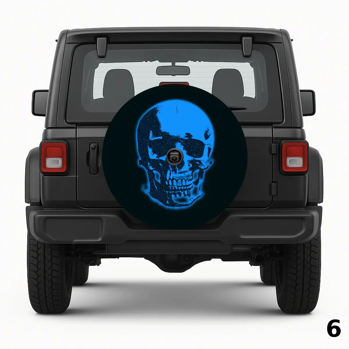 =Blue Skull Spare Tire Cover