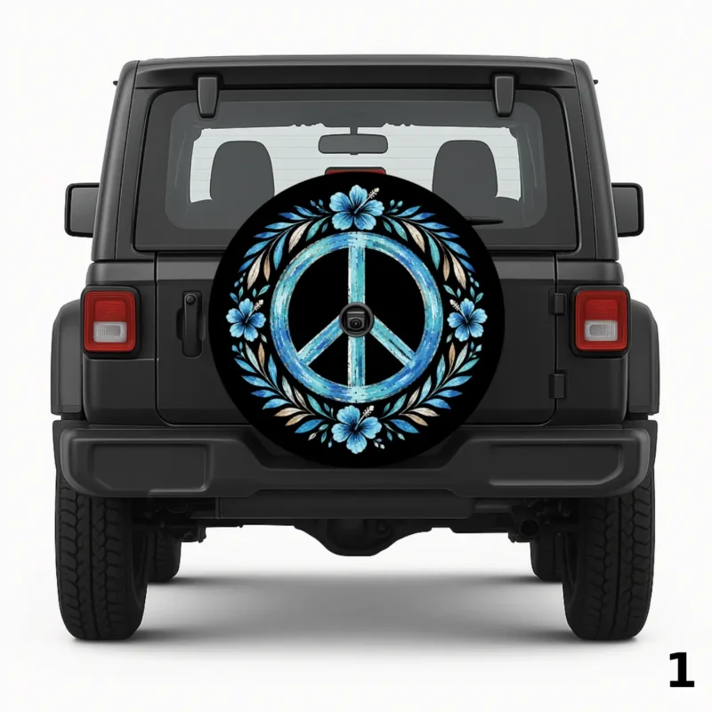 =Boho Peace ign Spare Tire Cover