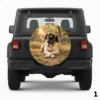 =Brown Black Dog Spare Tire Cover