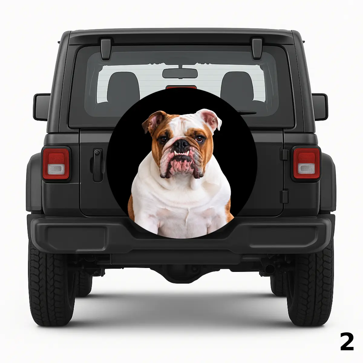 =Bulldog Sitting Spare Tire Cover