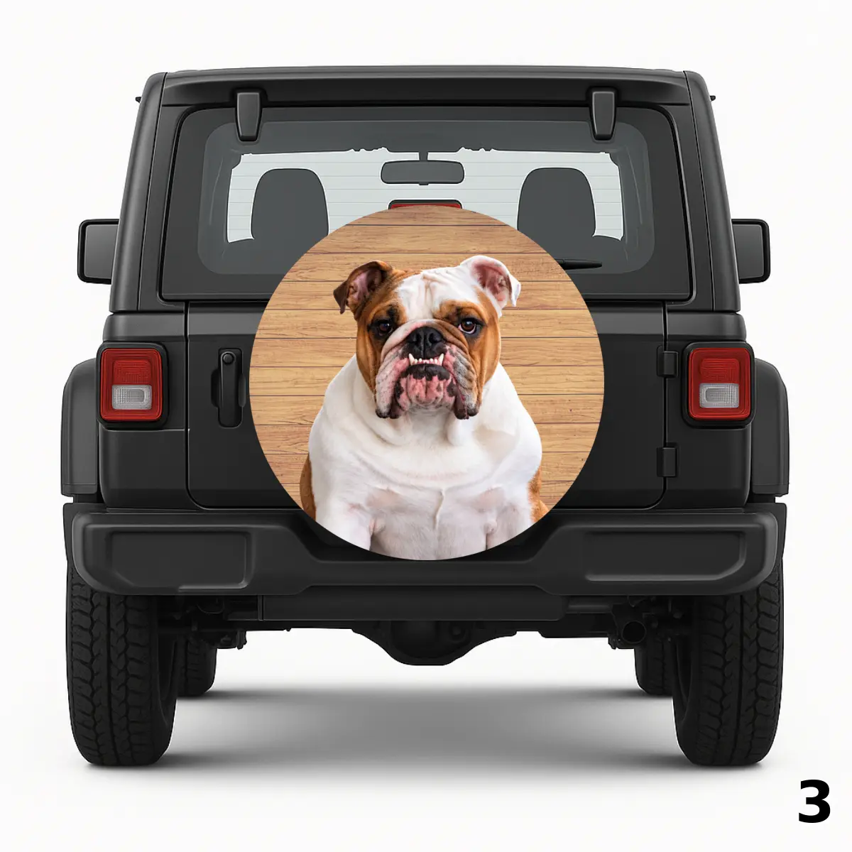=Bulldog Sitting Spare Tire Cover