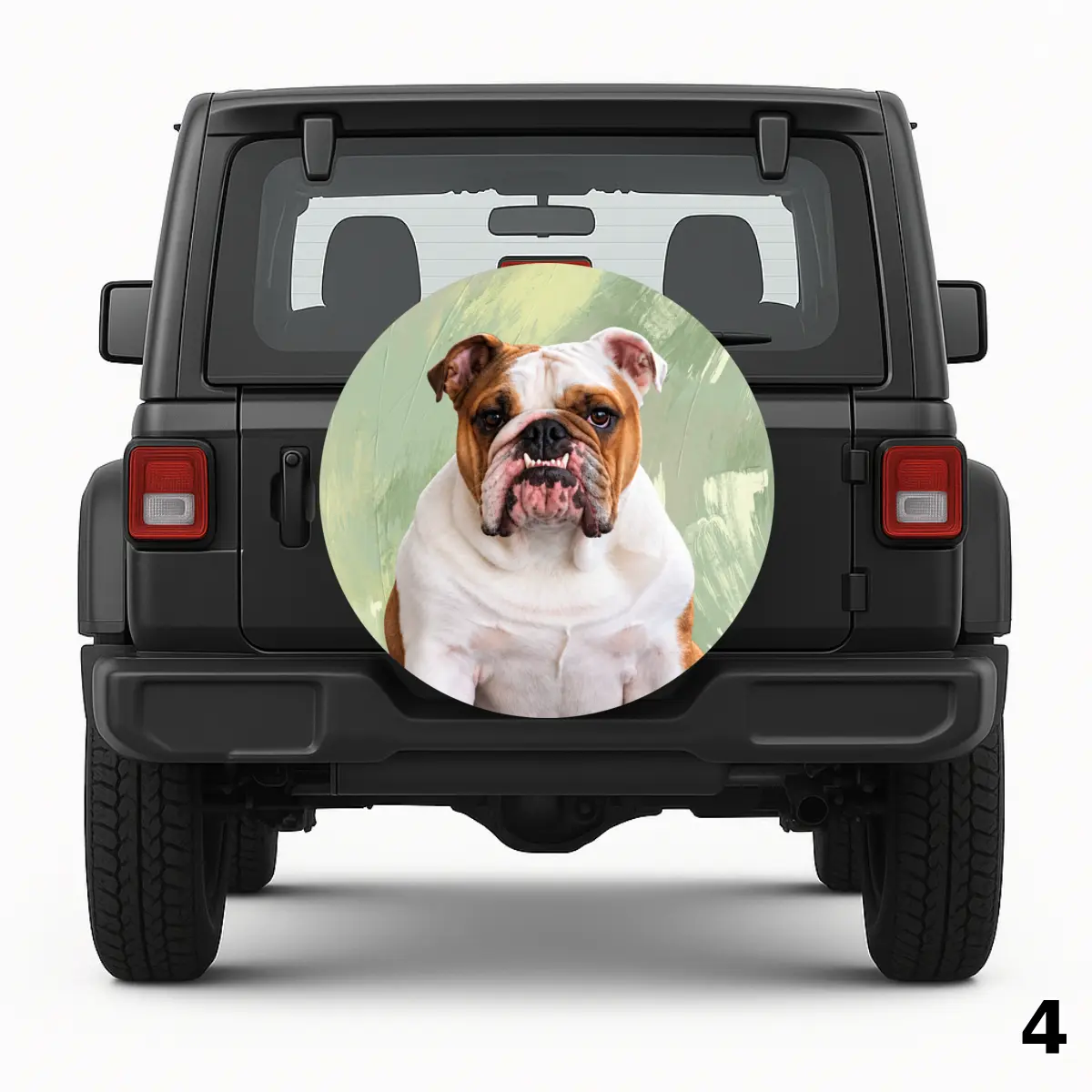 =Bulldog Sitting Spare Tire Cover
