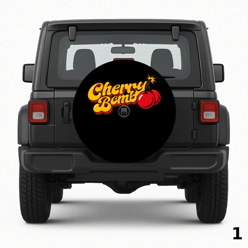 =Cherry Bomb Design Spare Tire Cover
