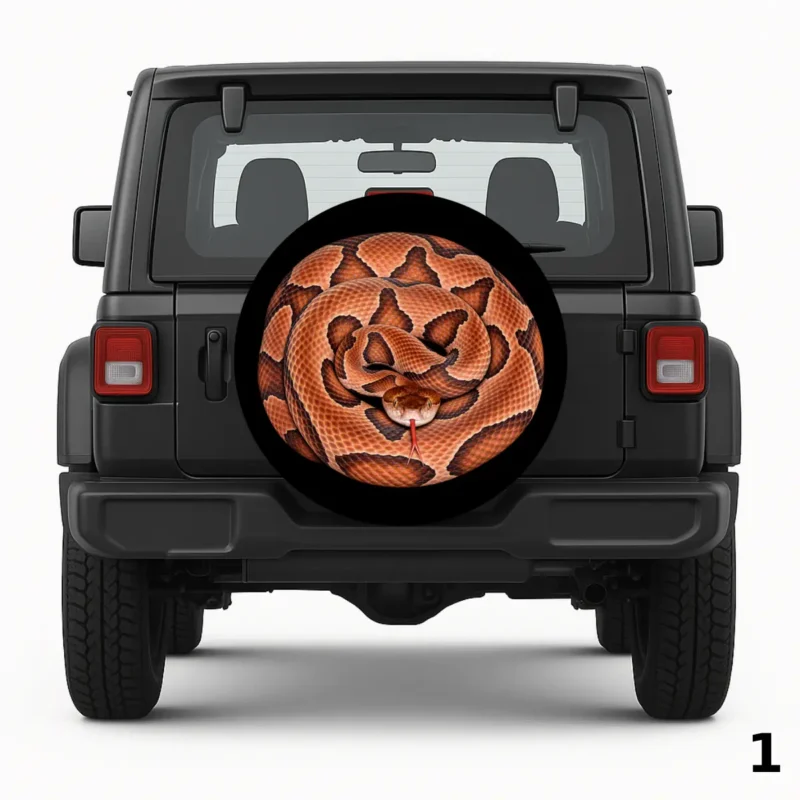 =Copperhead Snake Cover Spare Tire Cover