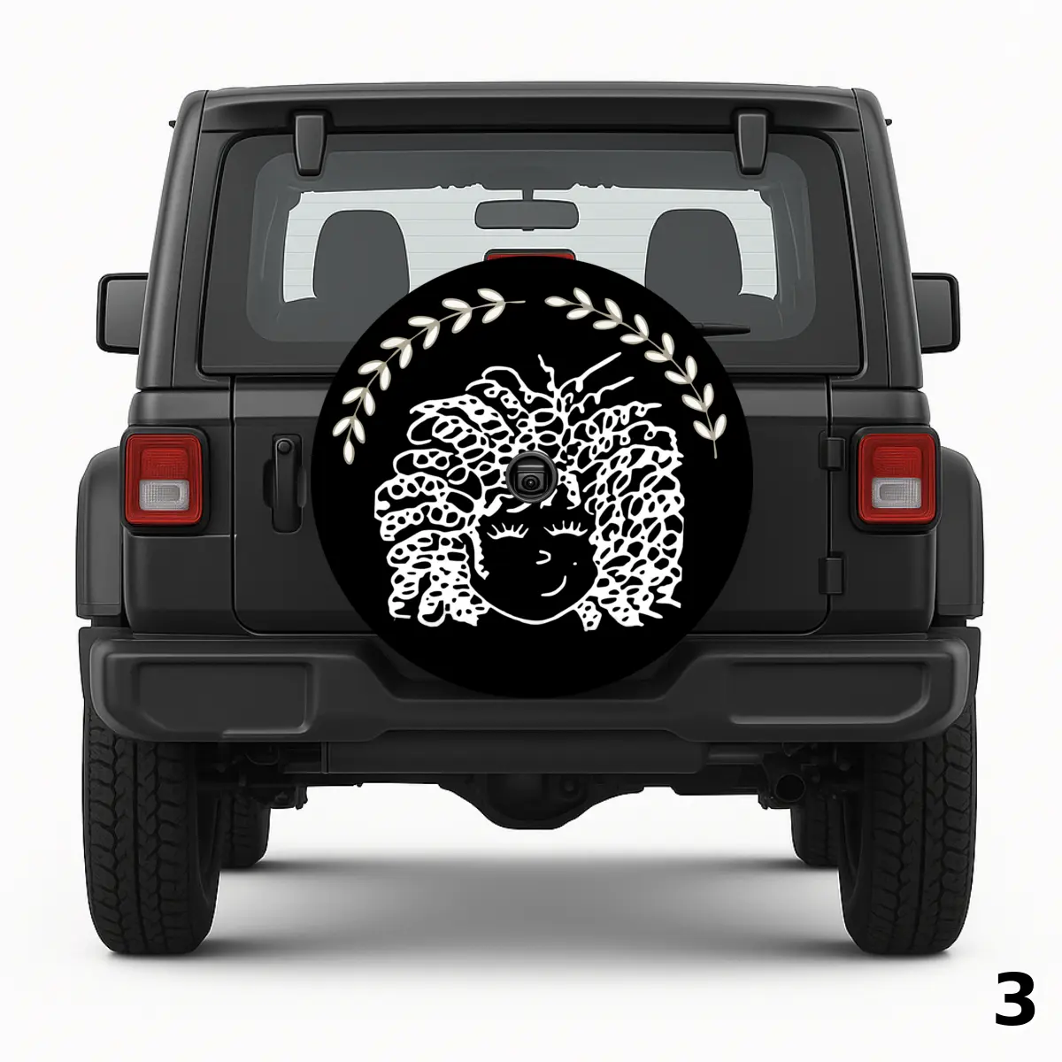 =Curly Hair Girl Spare Tire Cover