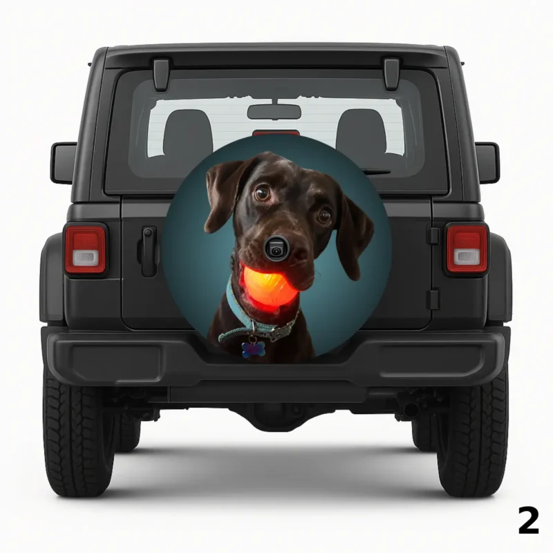 =Dog With A Ball Spare Tire Cover