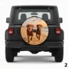 =Dogs Running On Beach Spare Tire Cover