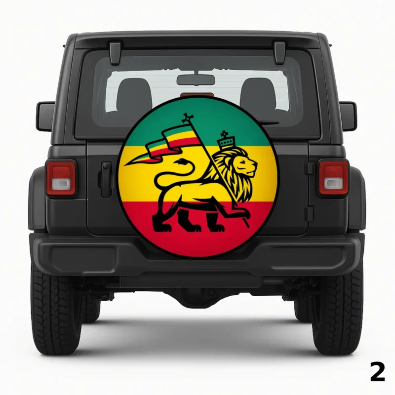 =Ethiopian Lion Of Judah Spare Tire Cover