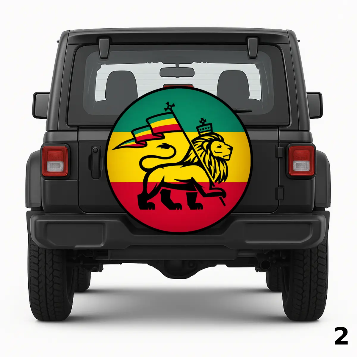 =Ethiopian Lion Of Judah Spare Tire Cover