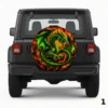 =Florescent Green Dragon Spare Tire Cover