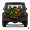 =Florescent Green Dragon Spare Tire Cover