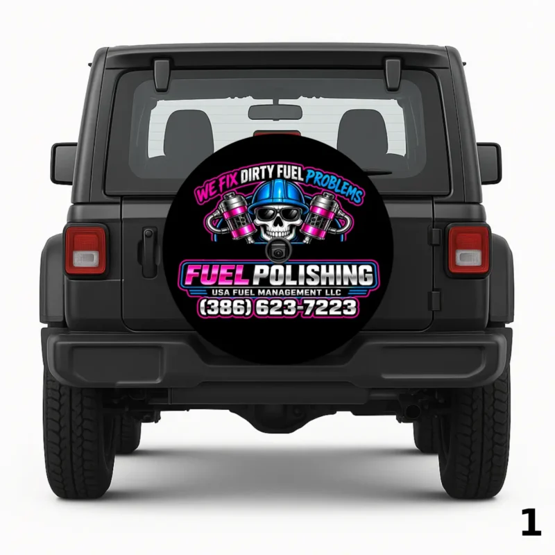 =Fuel Polishing Spare Tire Cover