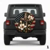 =Ghosted American Flag Spare Tire Cover
