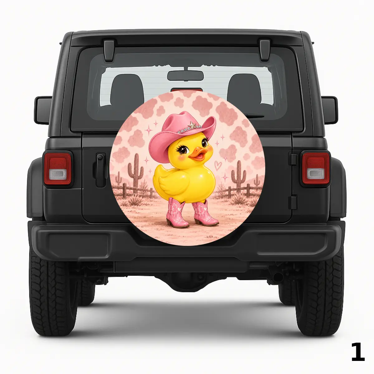 =Girly Rubber Duck Spare Tire Cover