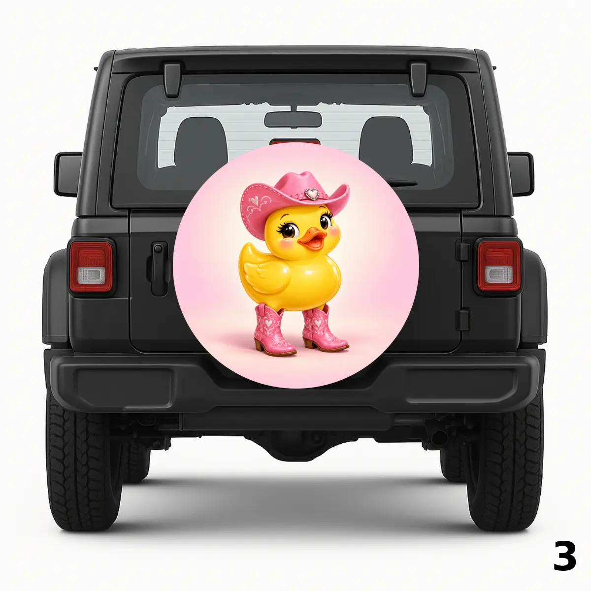 =Girly Rubber Duck Spare Tire Cover