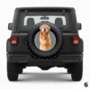 =Golden Retriever Design Spare Tire Cover