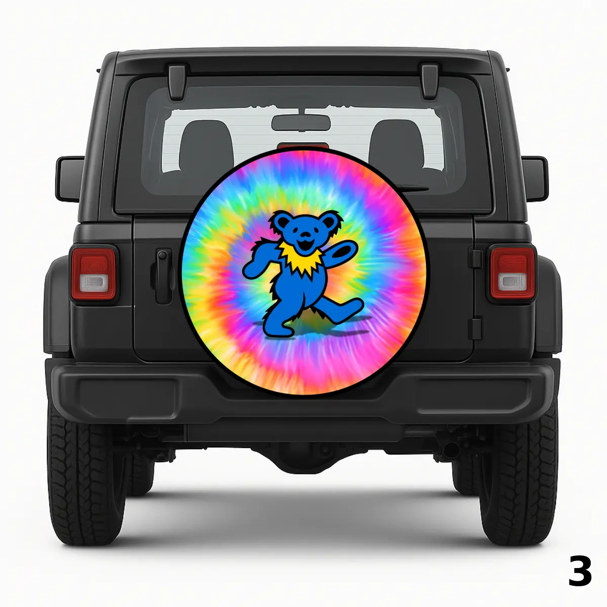 =Grateful Dead Blue Dancing Bear Spare Tire Cover