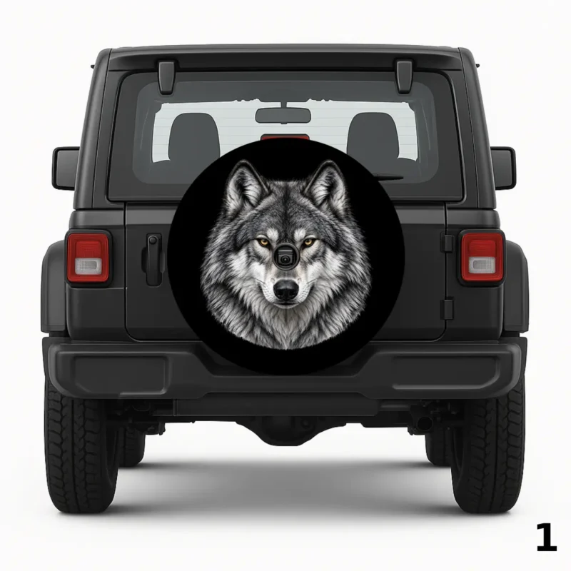 =Gray Wolf Spare Tire Cover