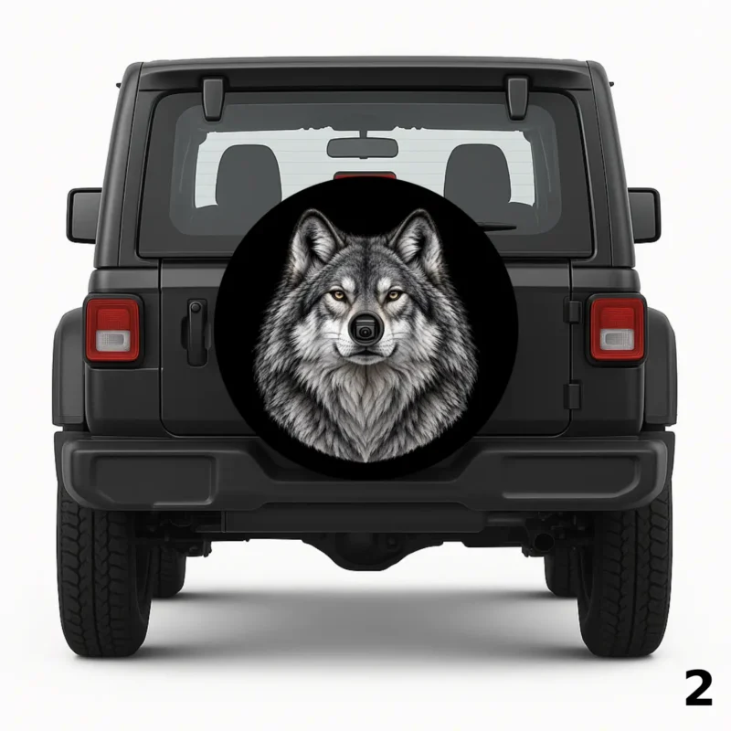 =Gray Wolf Spare Tire Cover