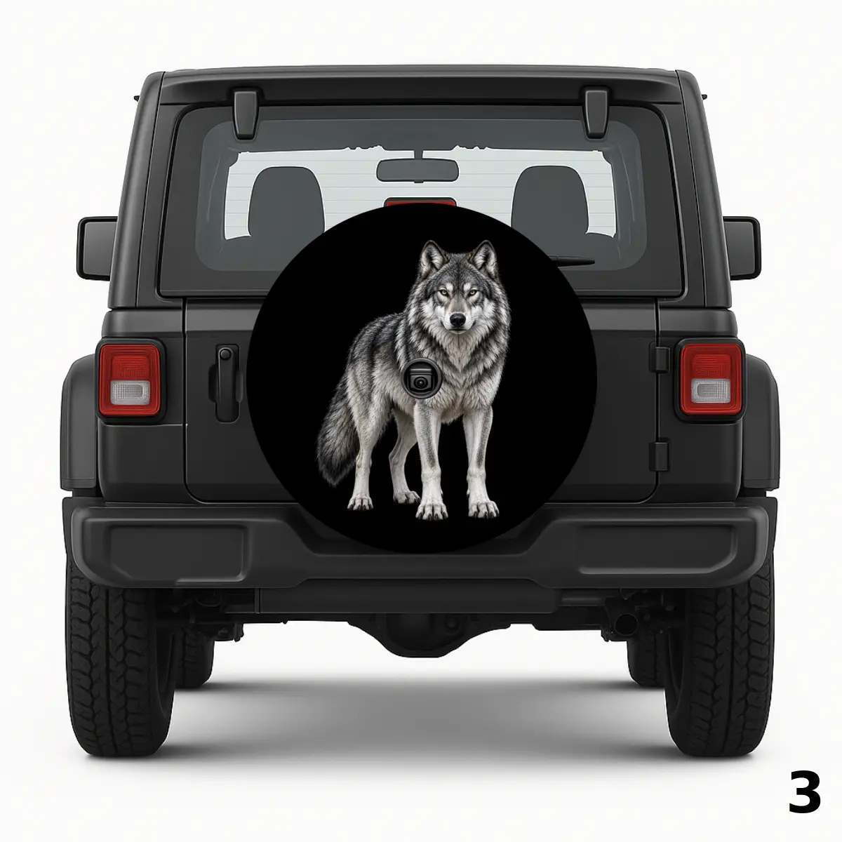=Gray Wolf Spare Tire Cover
