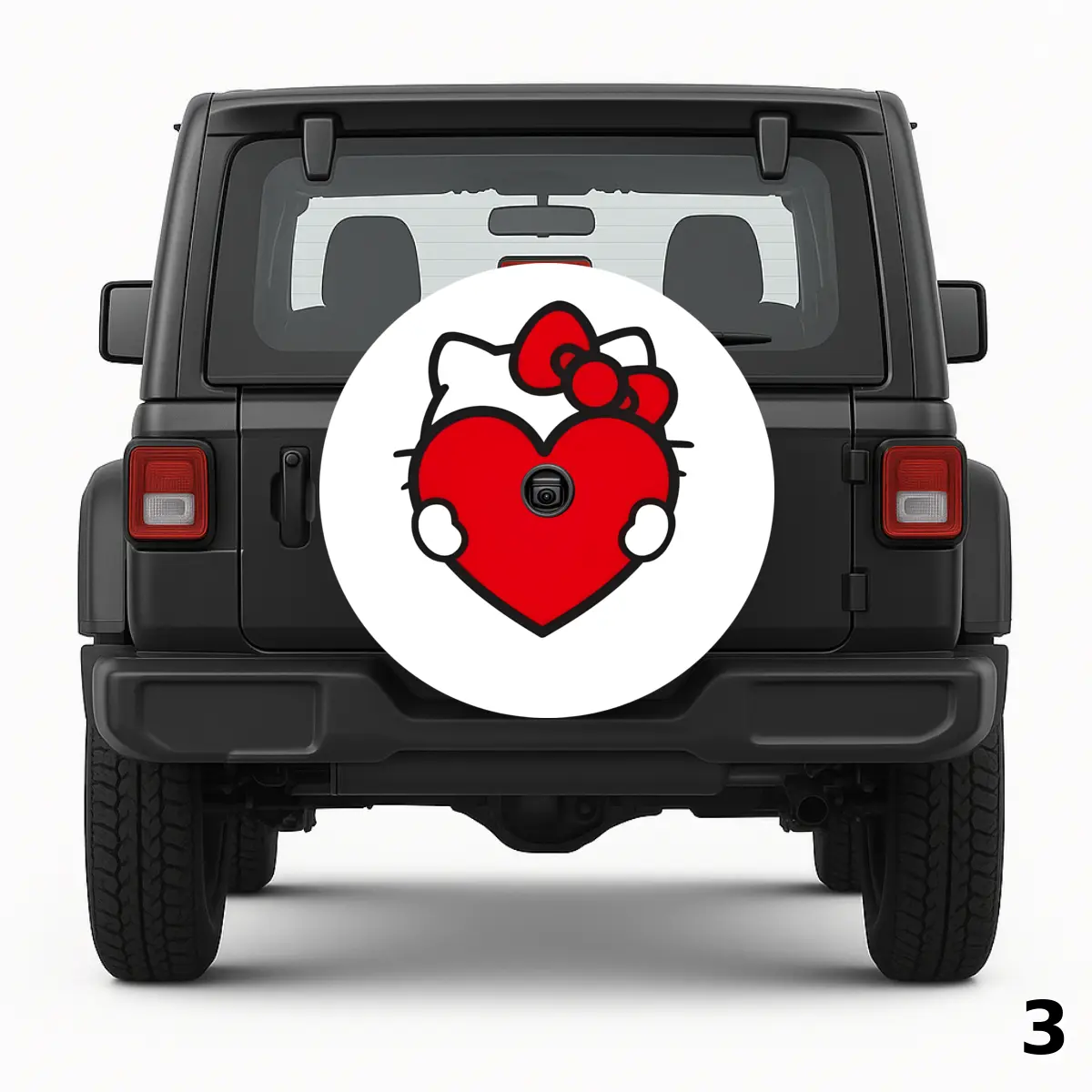 =Hello Kitty With Red Hearts Spare Tire Cover