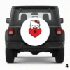 =Hello Kitty With Red Hearts Spare Tire Cover