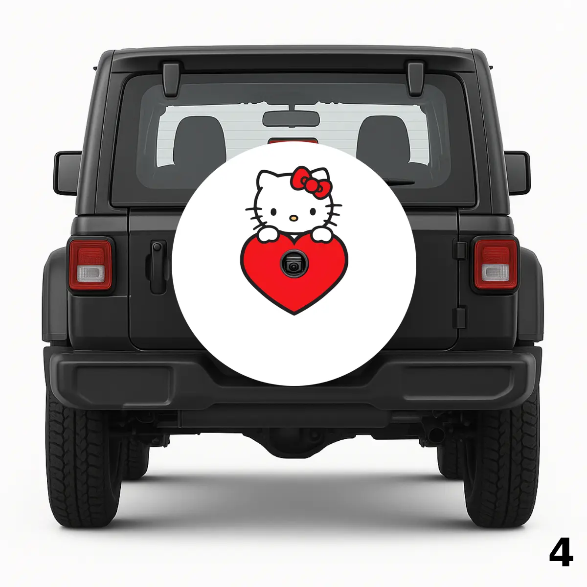 =Hello Kitty With Red Hearts Spare Tire Cover
