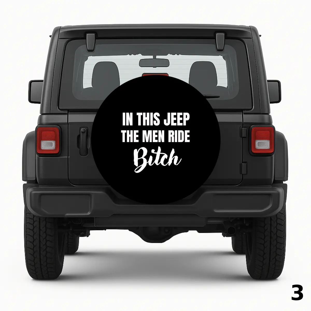 =In This Jeep the Men Ride Spare Tire Cover