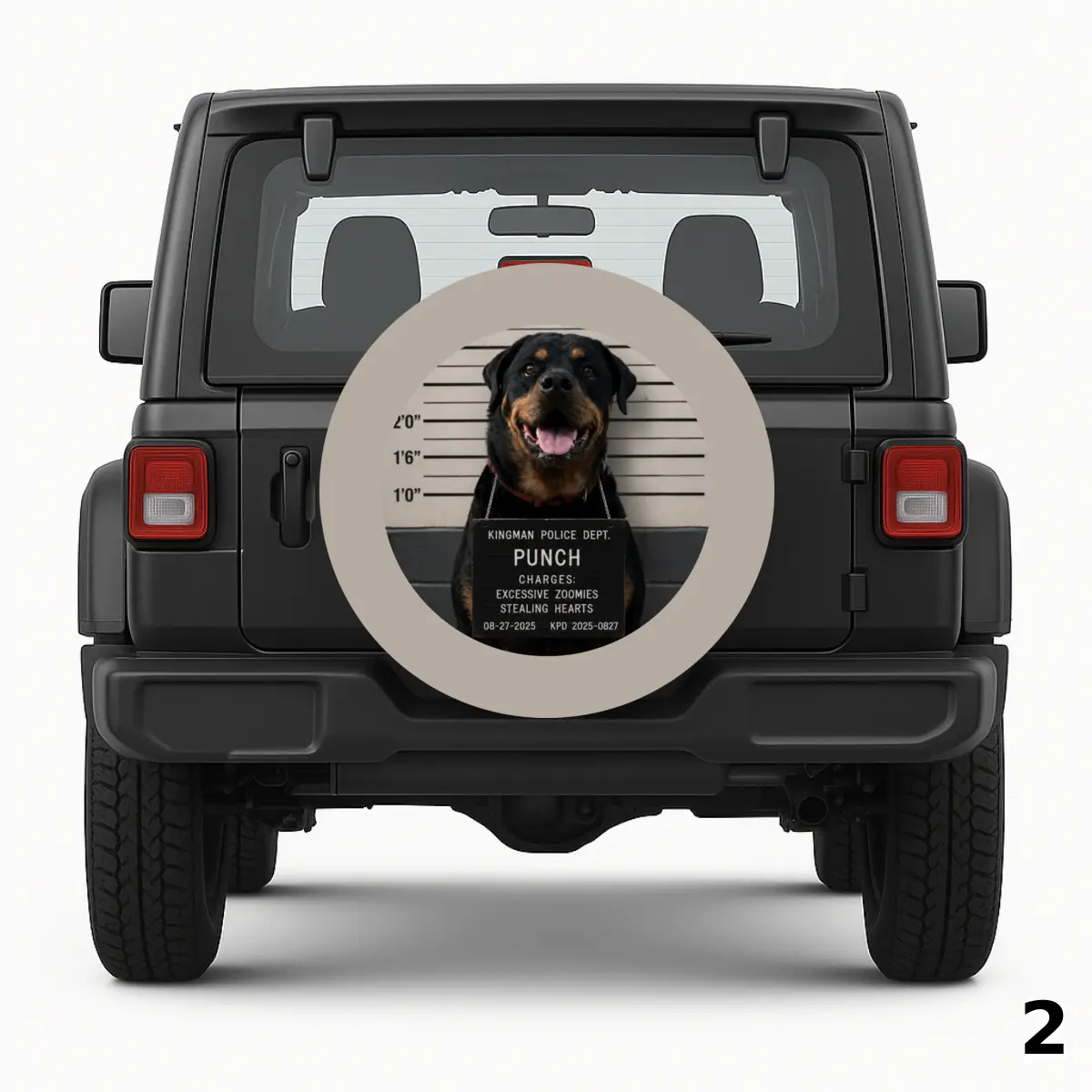 =Kingman Police Punch Spare Tire Cover