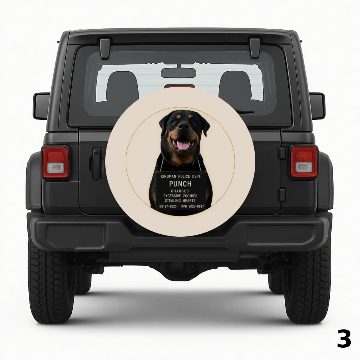 =Kingman Police Punch Spare Tire Cover