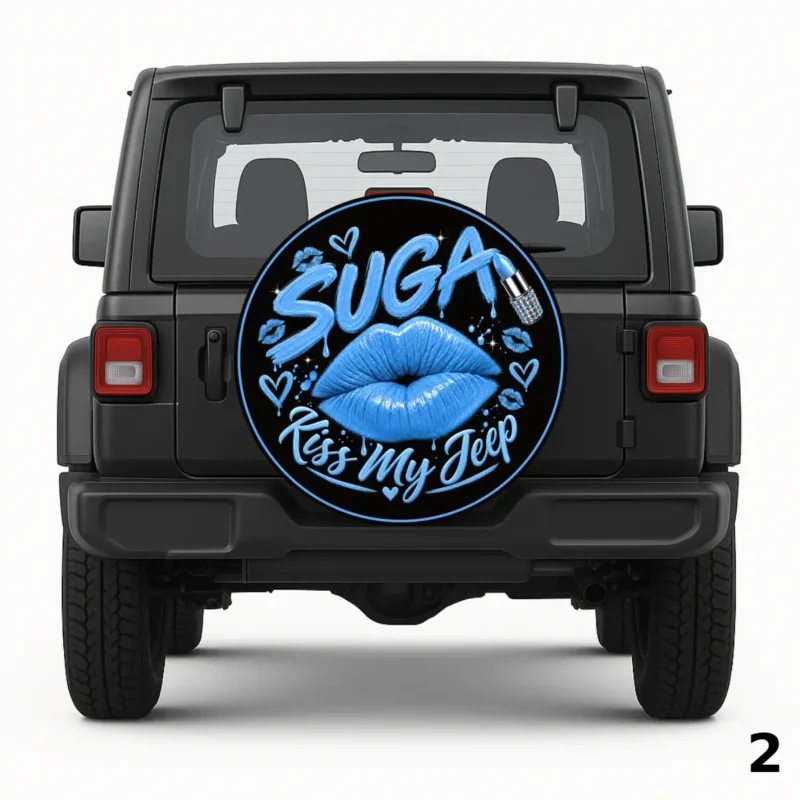 =Kiss My Jeep Spare Tire Cover